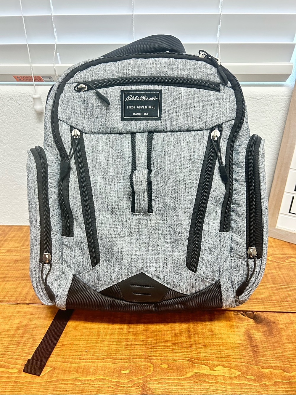 Eddie Bauer Heather Gray Diaper Backpack